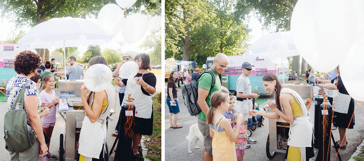 Milkweed Dispersal Balloons at the Tower Grove Farmer's Market