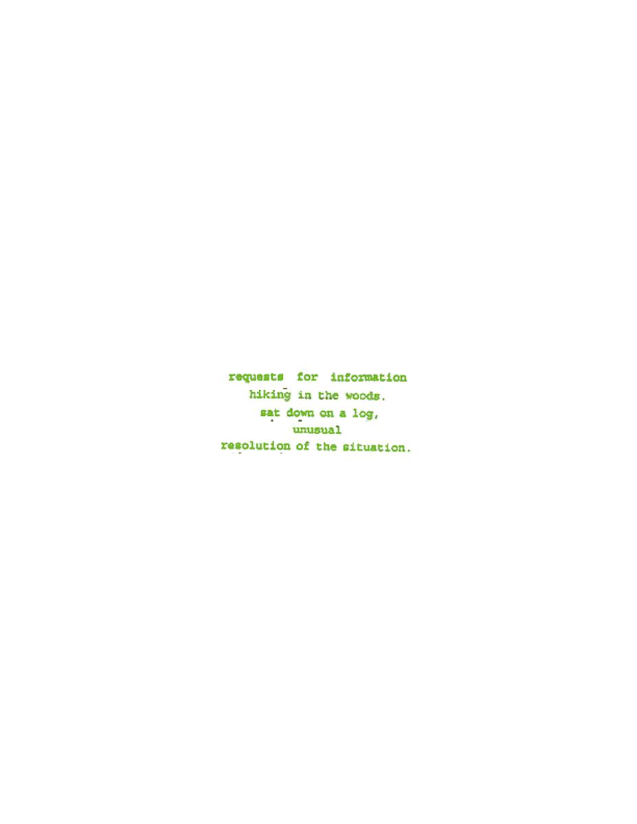 Evaluation (Chance Poem for TK)
