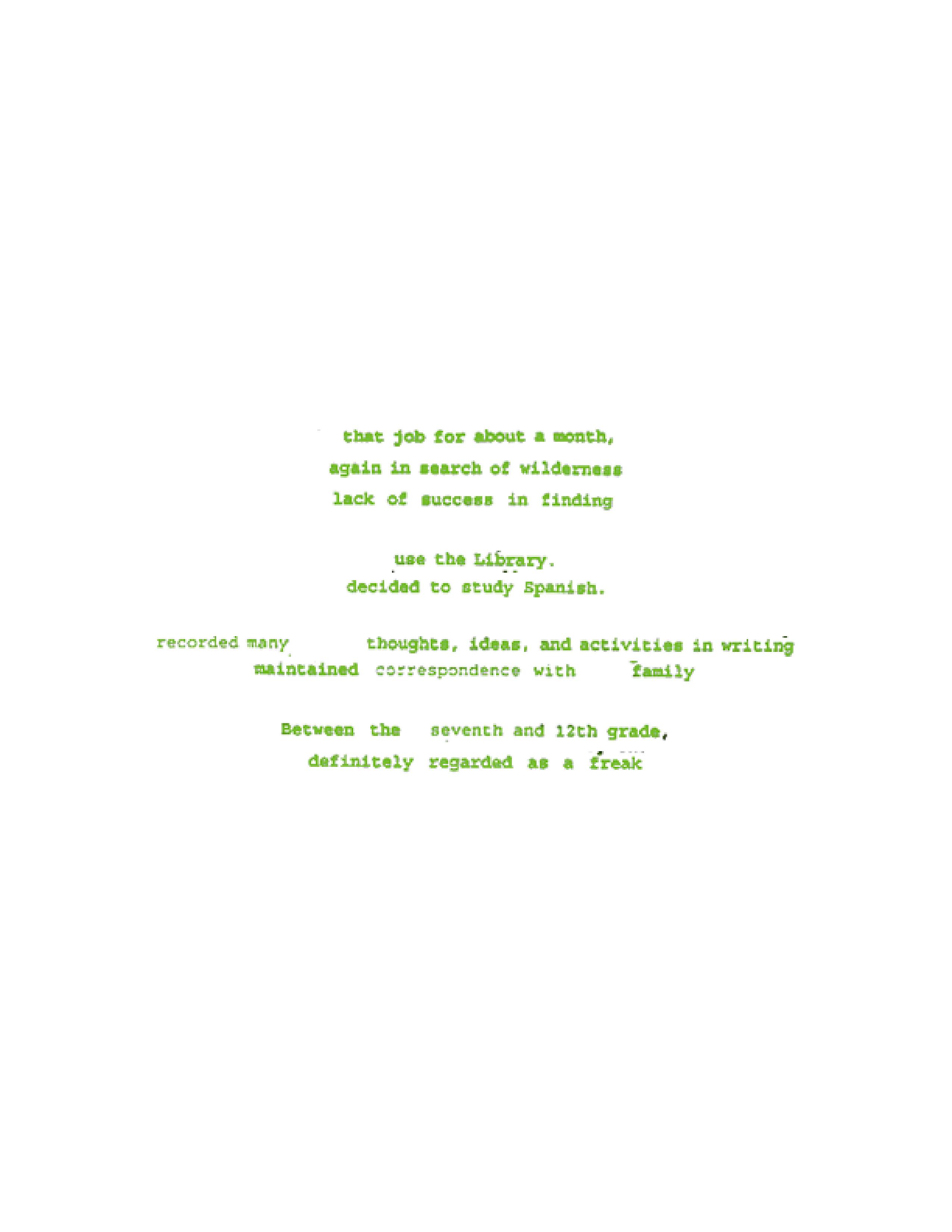 Evaluation (Chance Poem for TK)