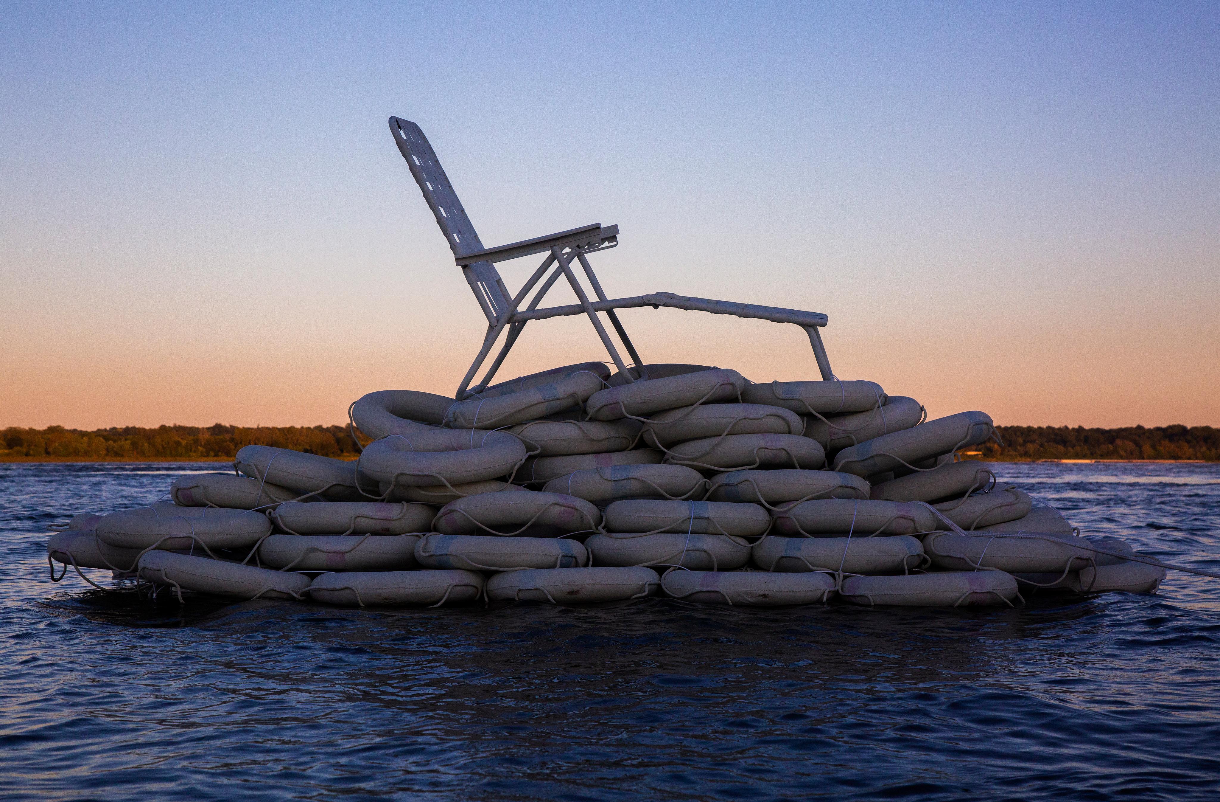 Lounging Through the Flood in the confluence of the Ohio and Mississippi rivers