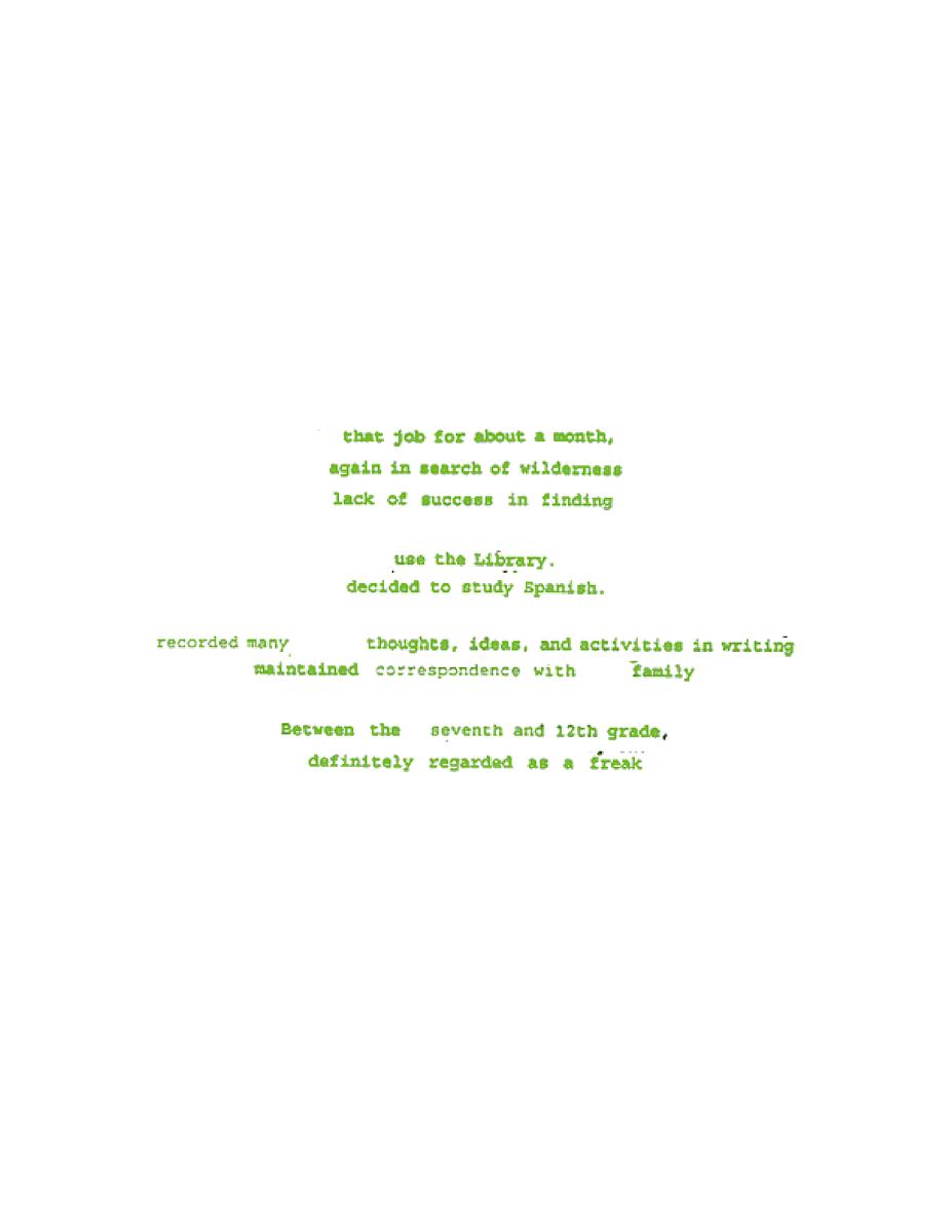 Evaluation (Chance Poem for TK)