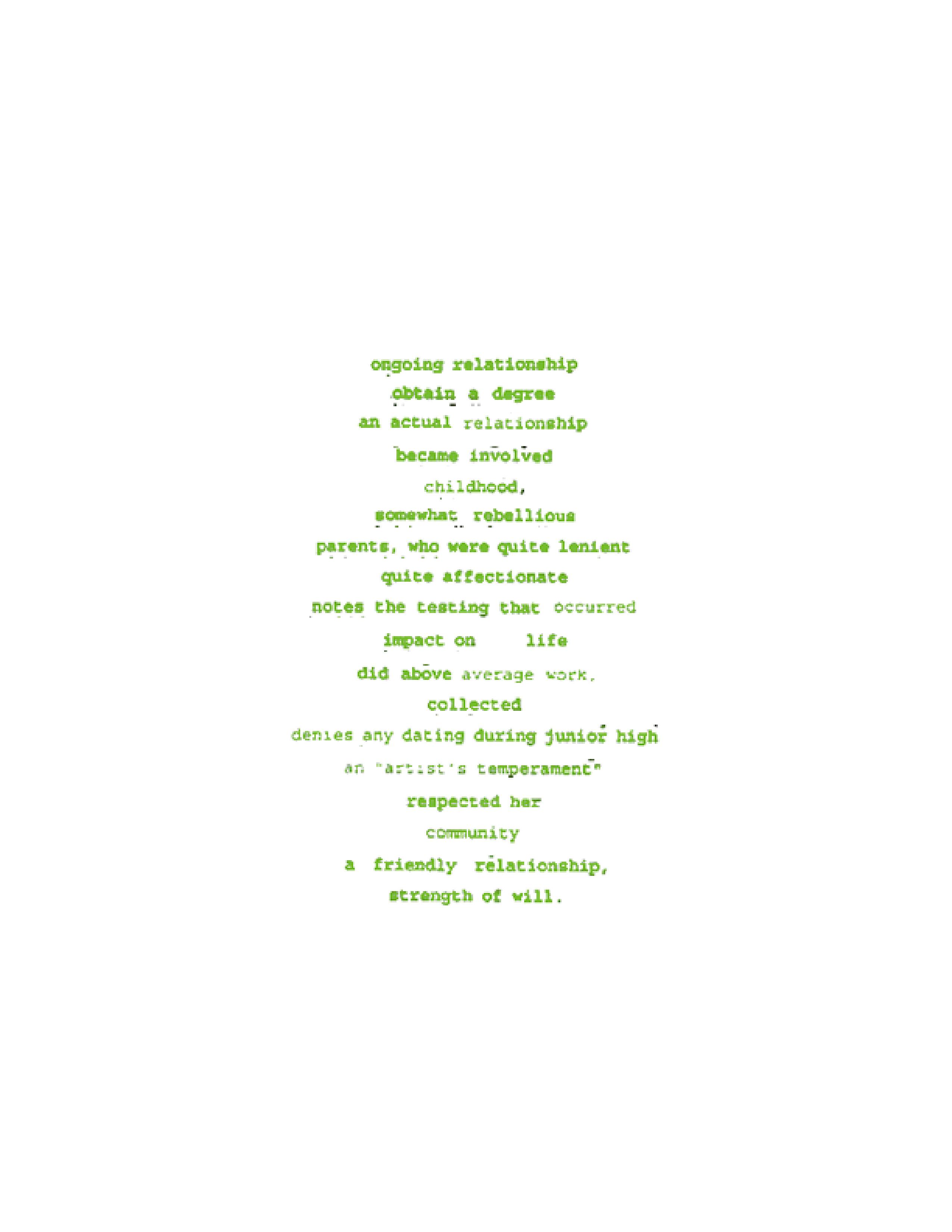Evaluation (Chance Poem for TK)