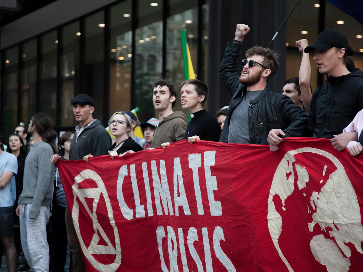 Oct 7th - Launch of the International Rebellion - Clark Street Blockade in front of City Hall