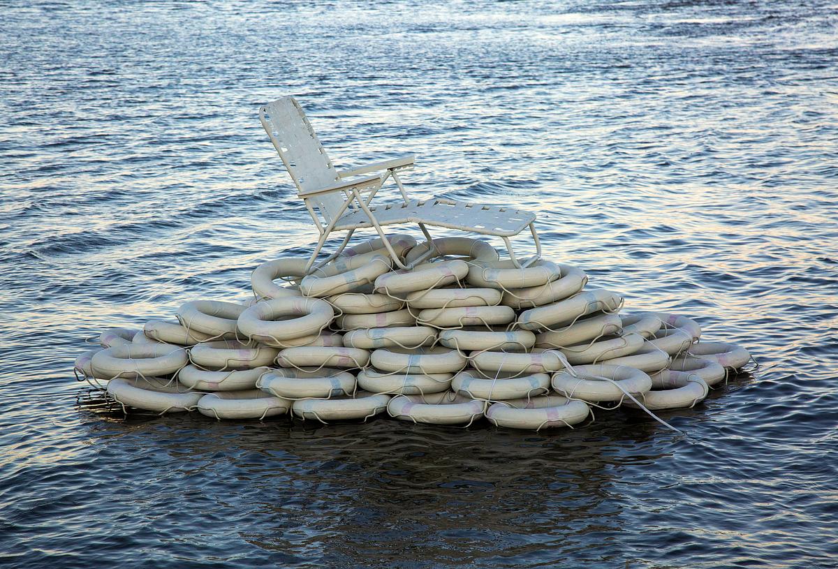 Lounging Through the Flood in the confluence of the Ohio and Mississippi rivers