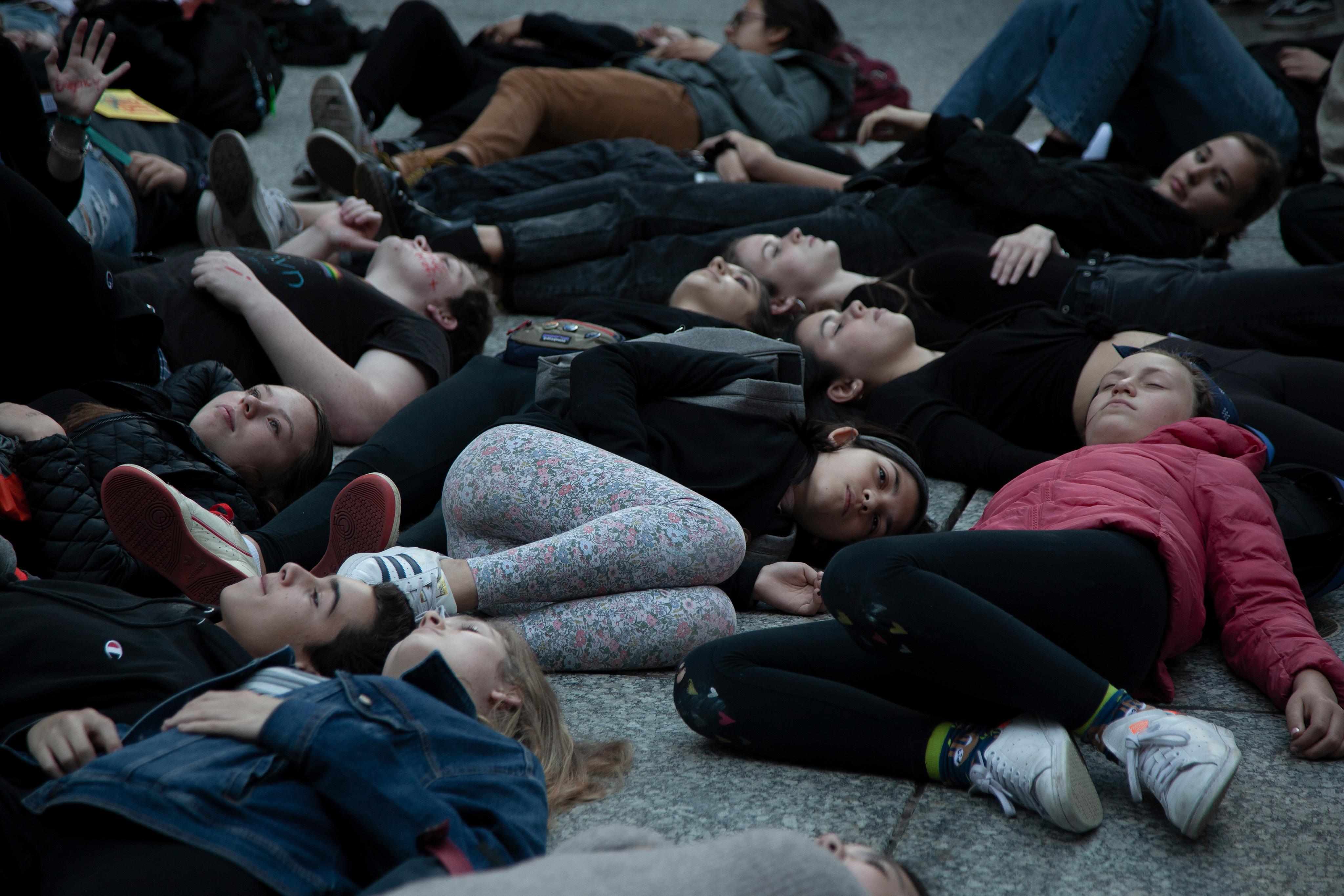 Oct 7th - Launch of the International Rebellion - Youth Climate Strikers Die-in