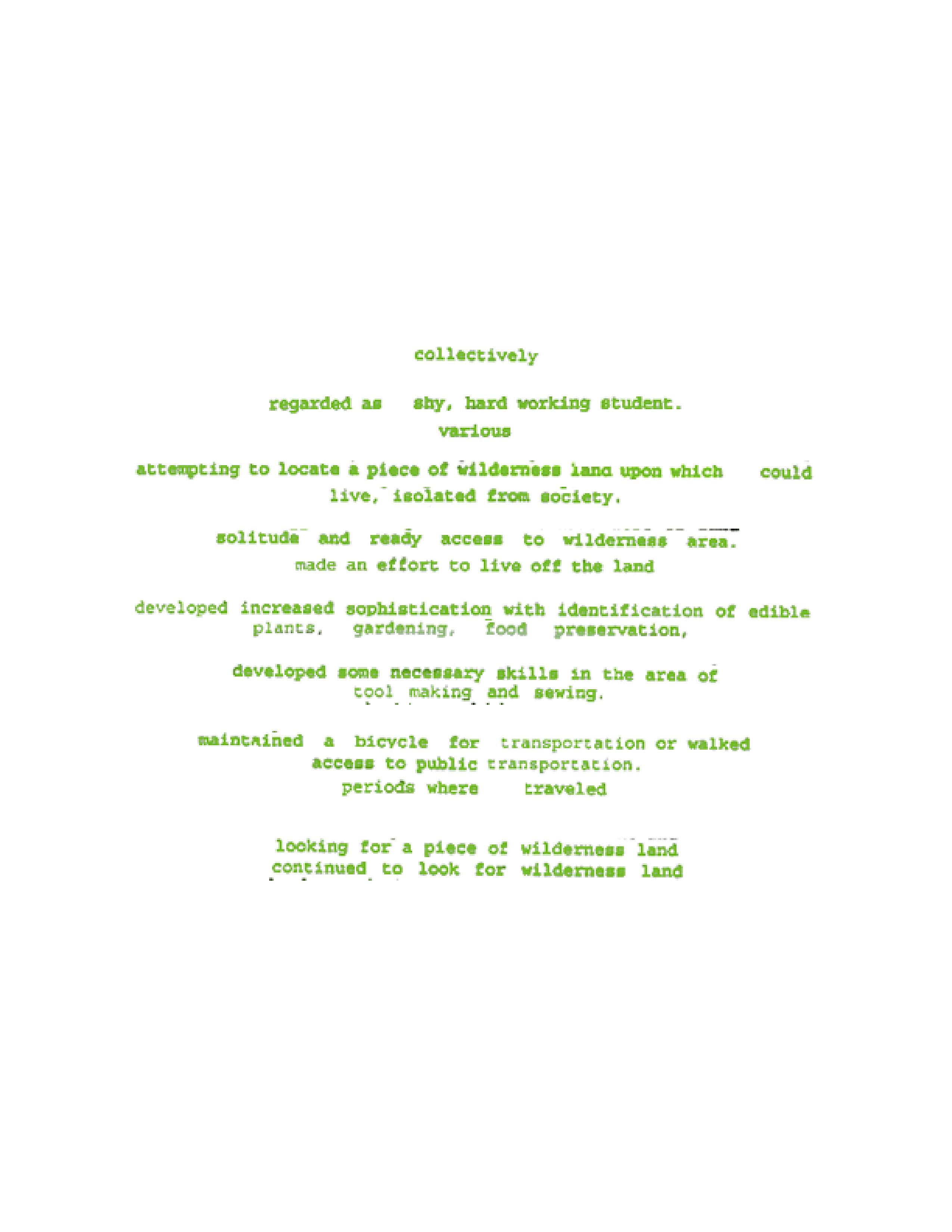 Evaluation (Chance Poem for TK)