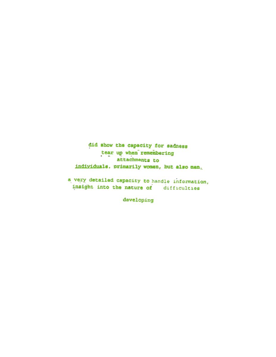 Evaluation (Chance Poem for TK)