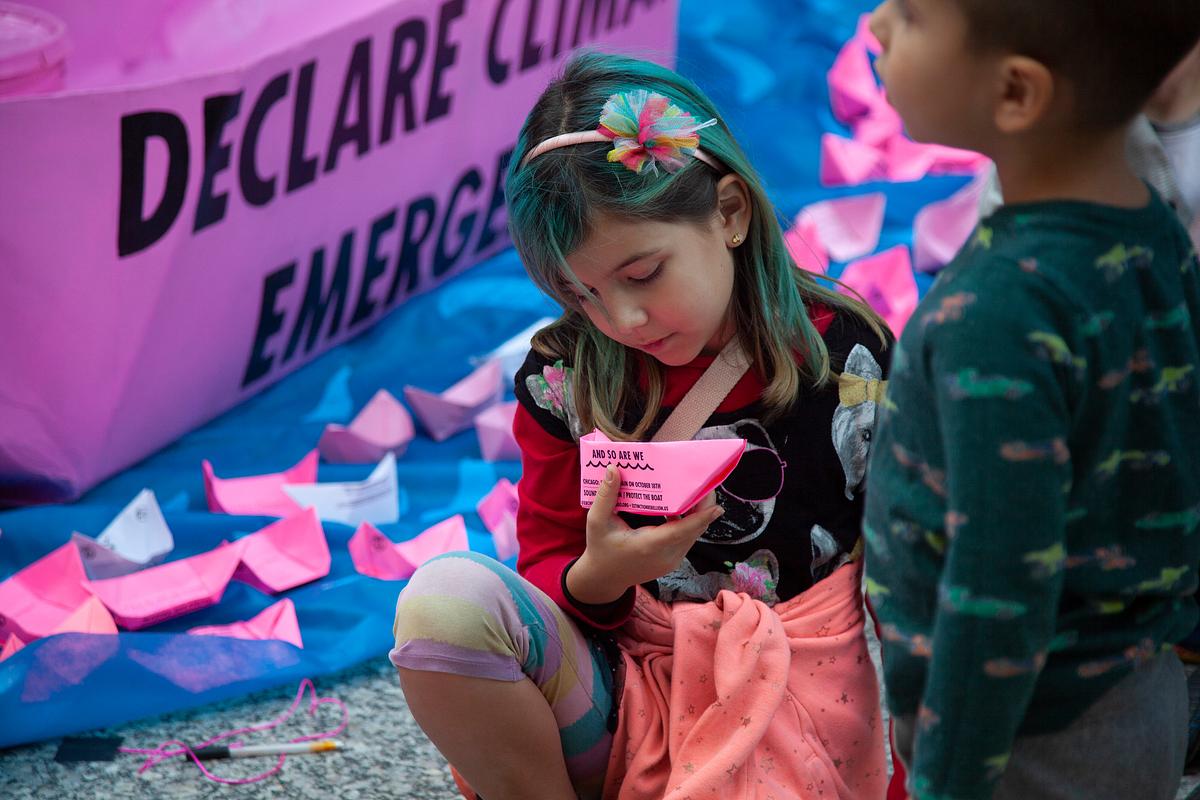 Oct 7th - Launch of the International Rebellion - Origami Boat Project