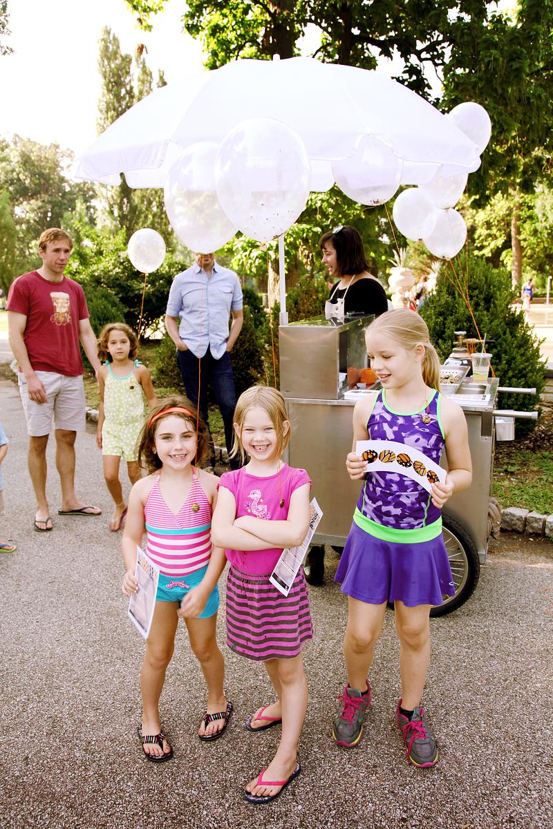 Milkweed Dispersal Balloons at the Tower Grove Farmer's Market