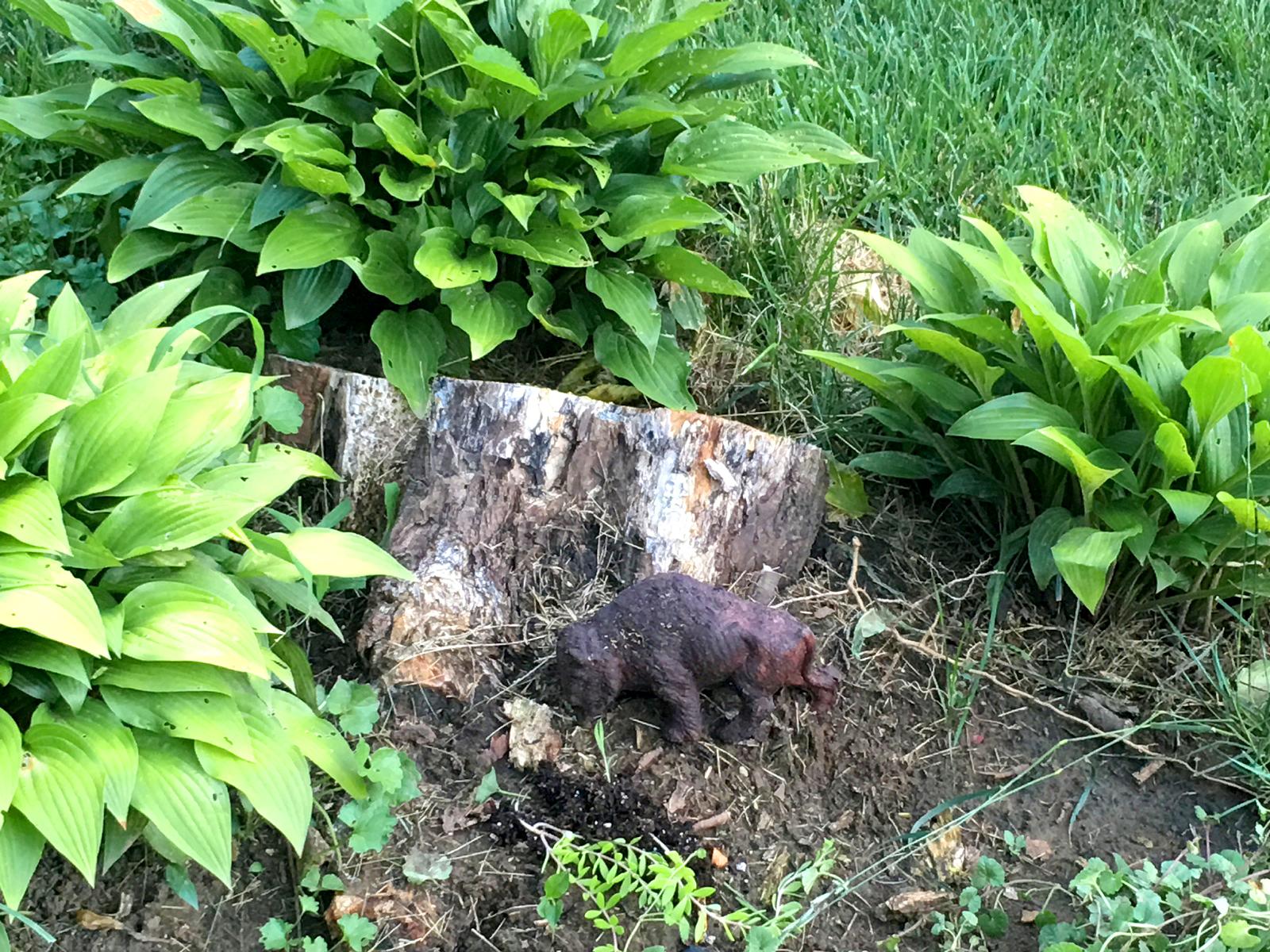 Adopted biodegradable bison placed by Stacia Yeapanis