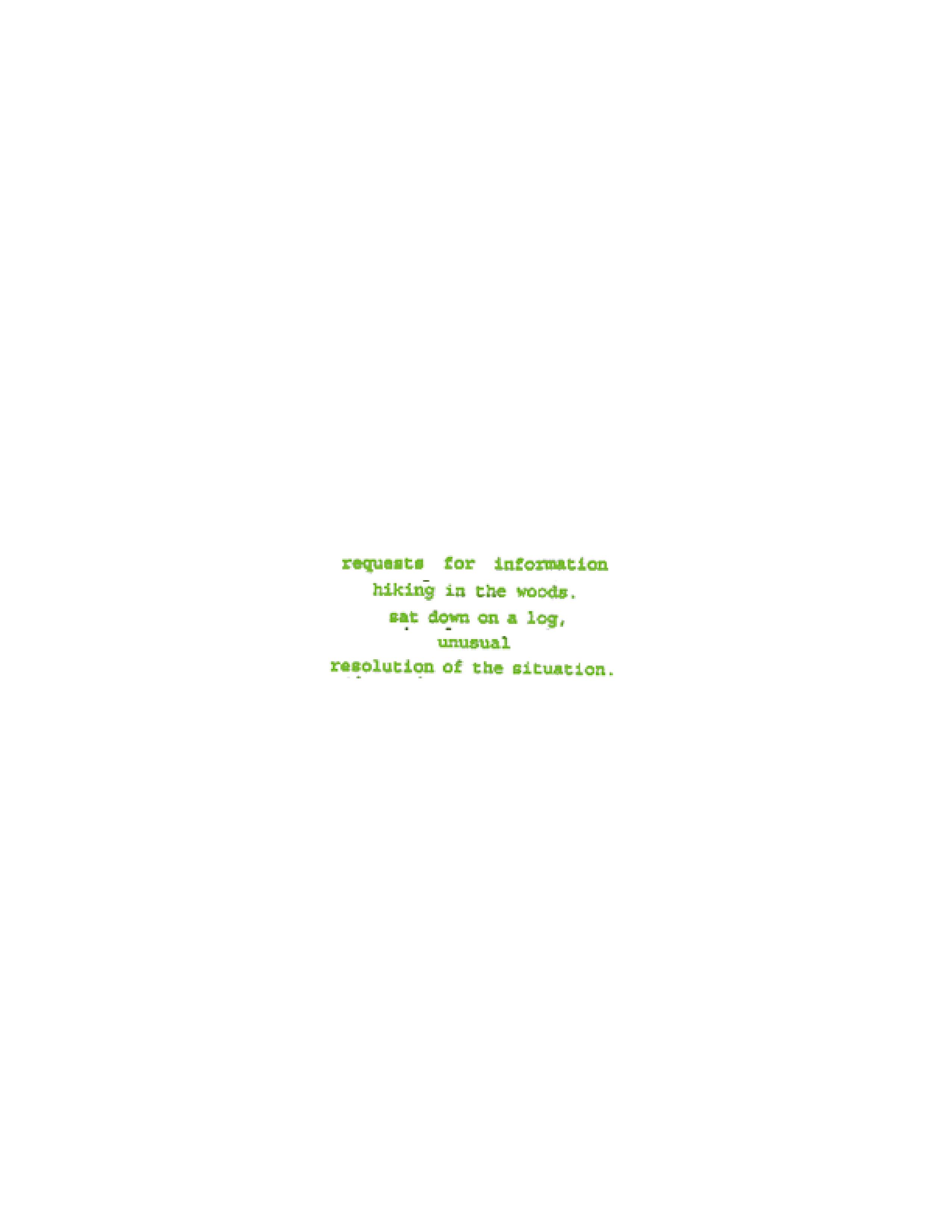 Evaluation (Chance Poem for TK)