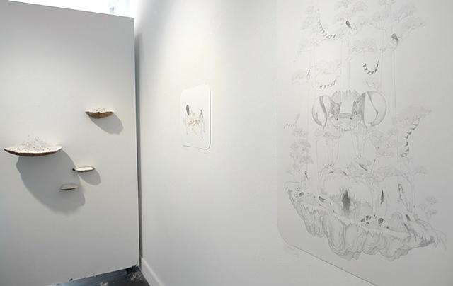 Installation view of 'Island Biogeography,' 'Caves' & 'The Old Magic' Installation view of 'Island Biogeography,' 'Caves' & 'The Old Magic'
